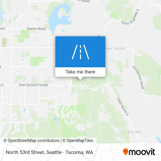 North 53rd Street map