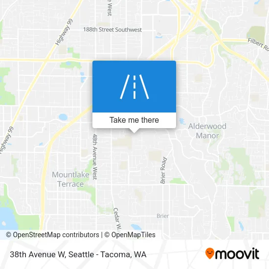 38th Avenue W map