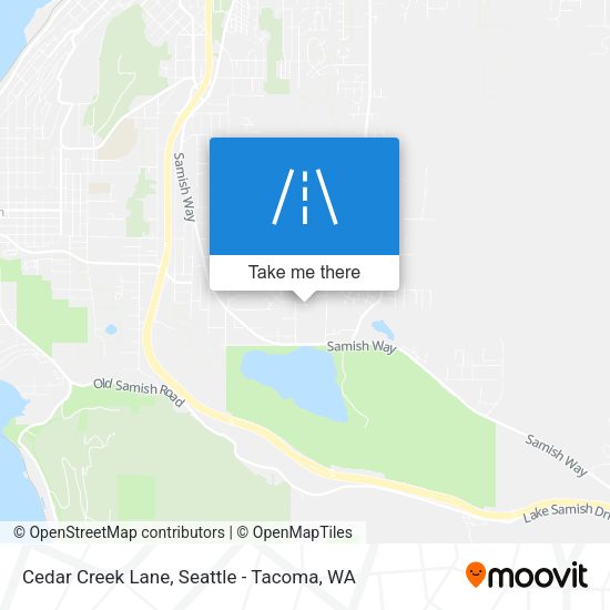 Cedar Creek Lane map