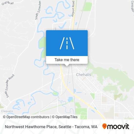 Northwest Hawthorne Place map