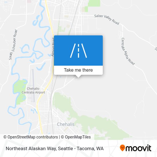 Mapa de Northeast Alaskan Way