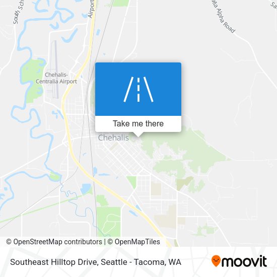 Southeast Hilltop Drive map
