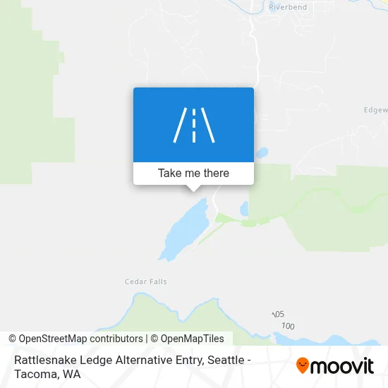 Rattlesnake Ledge Alternative Entry map