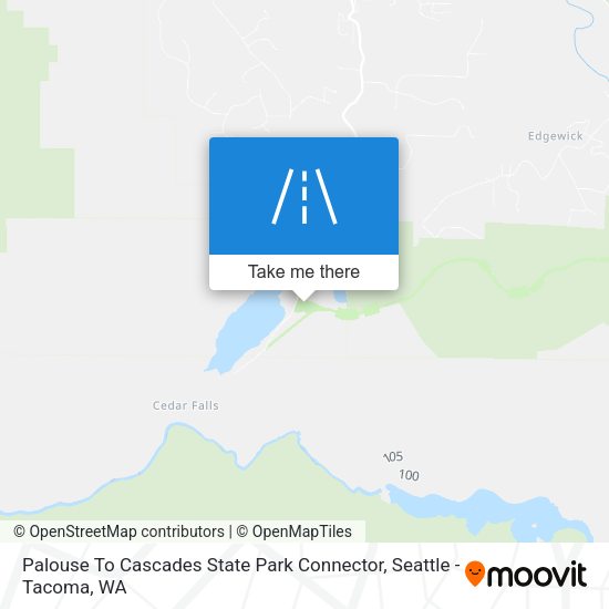 Palouse To Cascades State Park Connector map