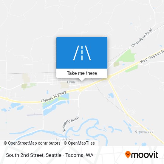 South 2nd Street map