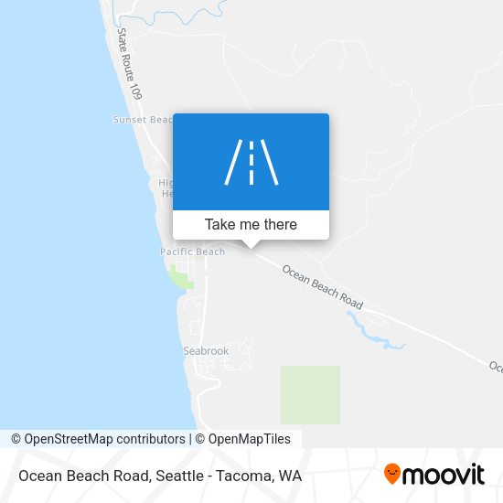 Mapa de Ocean Beach Road