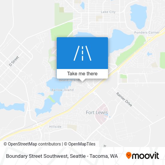 Boundary Street Southwest map