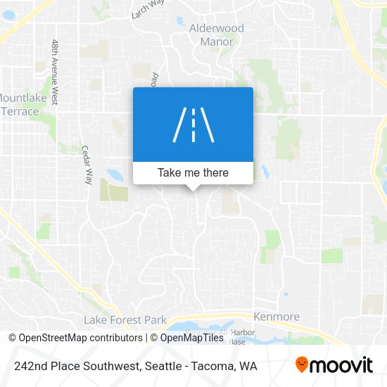 242nd Place Southwest map