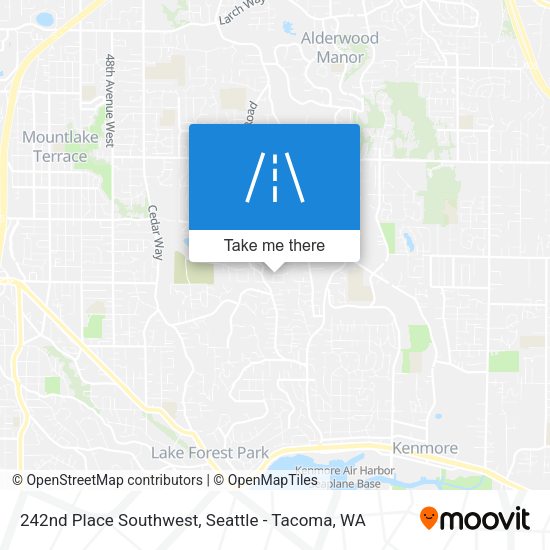 242nd Place Southwest map