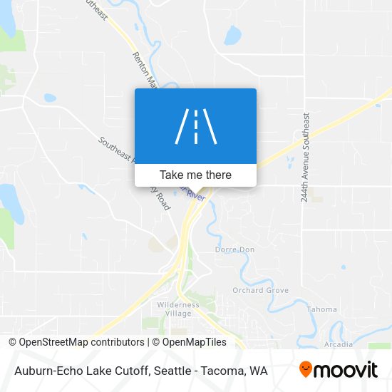 Auburn-Echo Lake Cutoff map