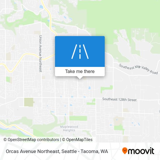 Orcas Avenue Northeast map