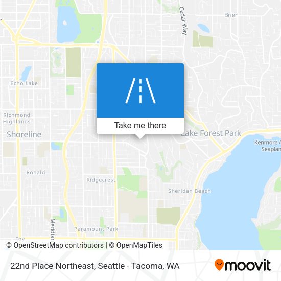 Mapa de 22nd Place Northeast