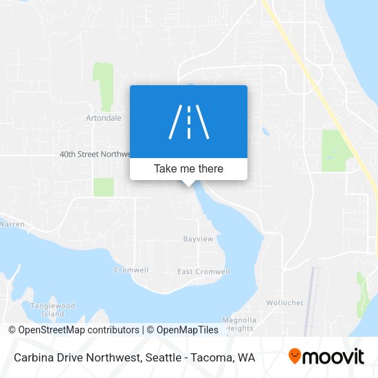 Carbina Drive Northwest map