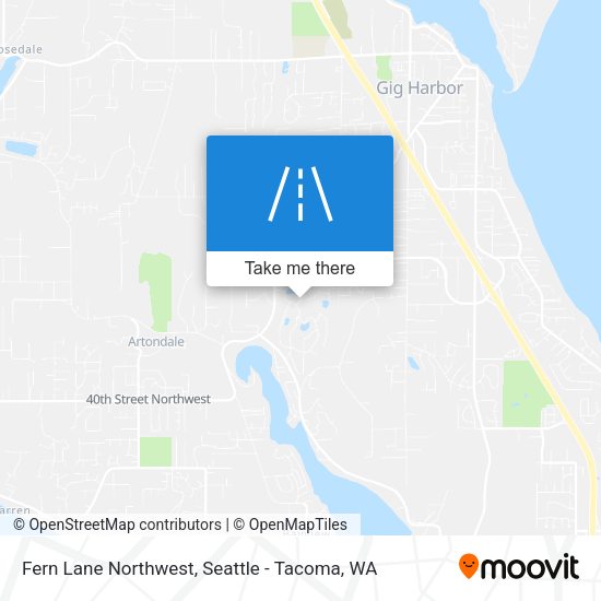 Fern Lane Northwest map