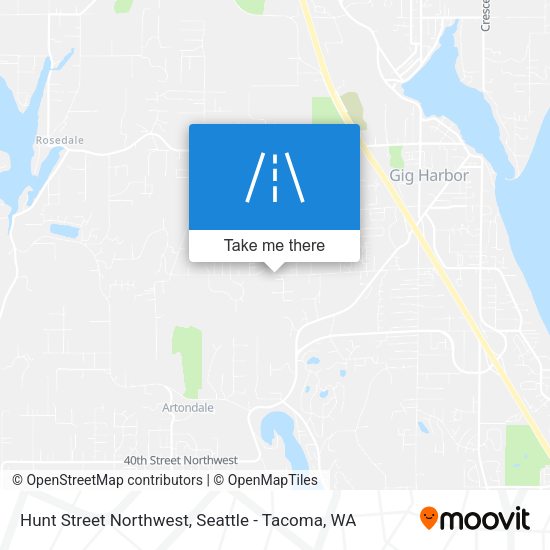 Mapa de Hunt Street Northwest