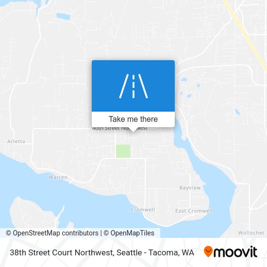 Mapa de 38th Street Court Northwest