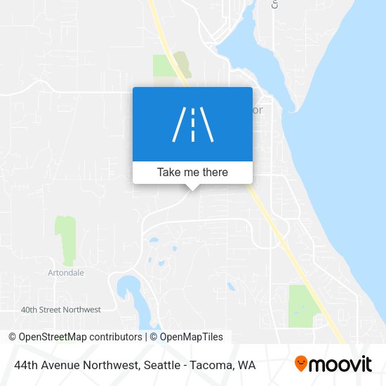 44th Avenue Northwest map