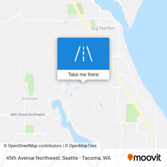 45th Avenue Northwest map