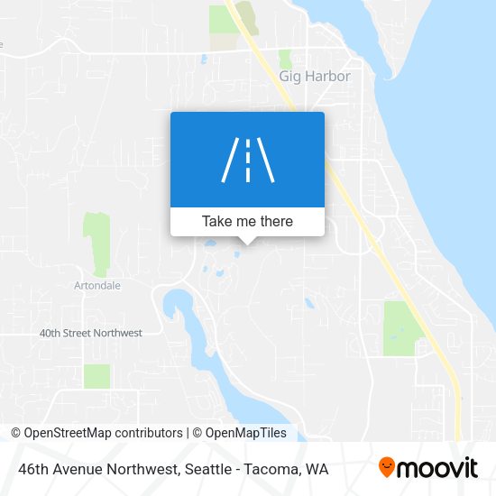46th Avenue Northwest map