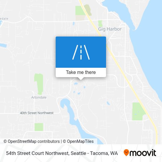 54th Street Court Northwest map