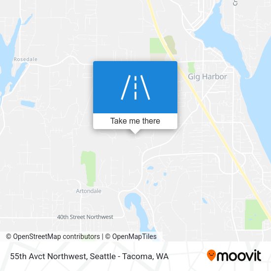 55th Avct Northwest map