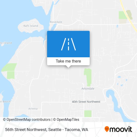 56th Street Northwest map