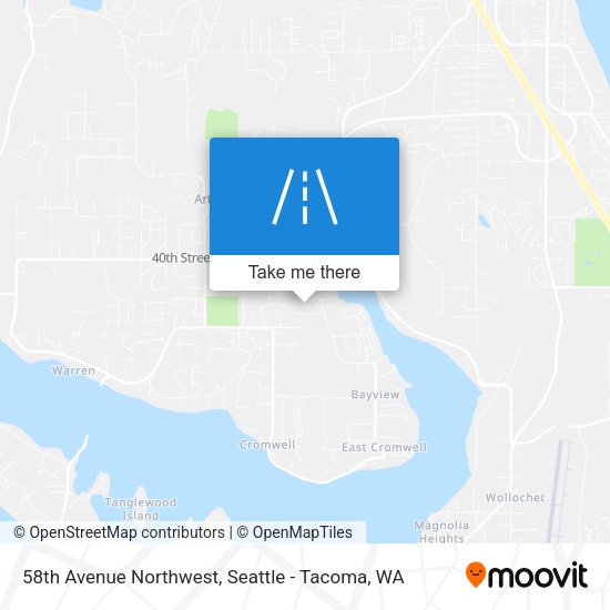 58th Avenue Northwest map