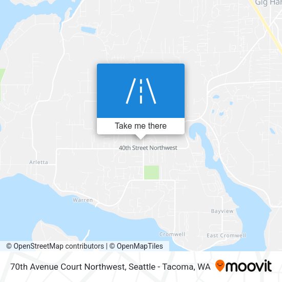 70th Avenue Court Northwest map