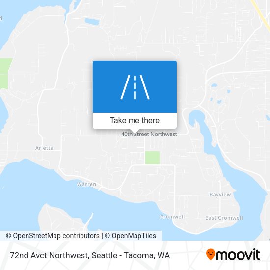 72nd Avct Northwest map