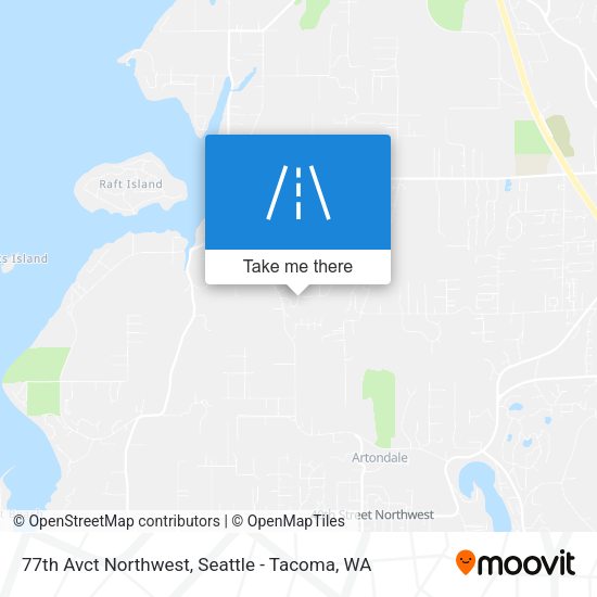 77th Avct Northwest map
