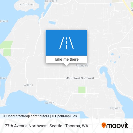 77th Avenue Northwest map