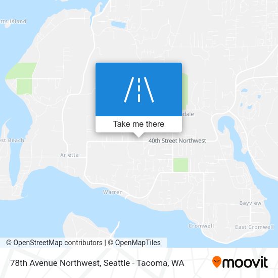 78th Avenue Northwest map