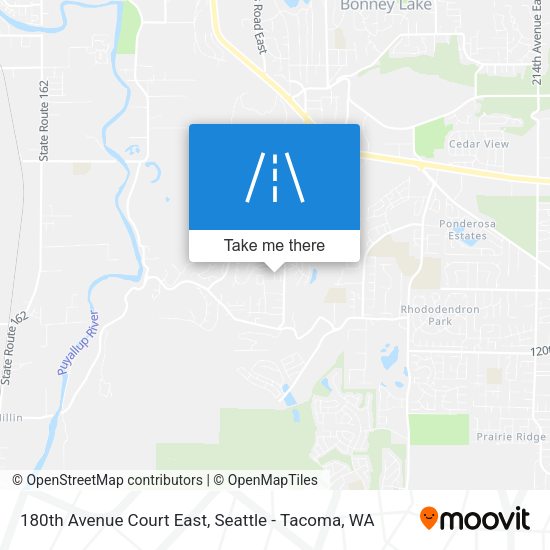 Mapa de 180th Avenue Court East