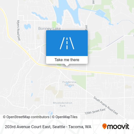 Mapa de 203rd Avenue Court East