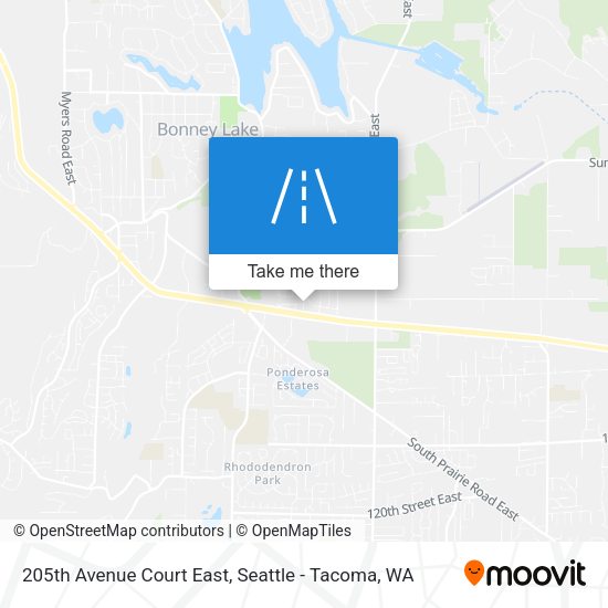 Mapa de 205th Avenue Court East