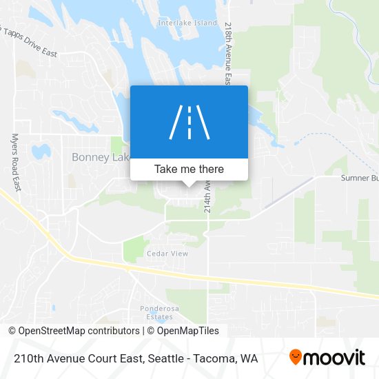 Mapa de 210th Avenue Court East