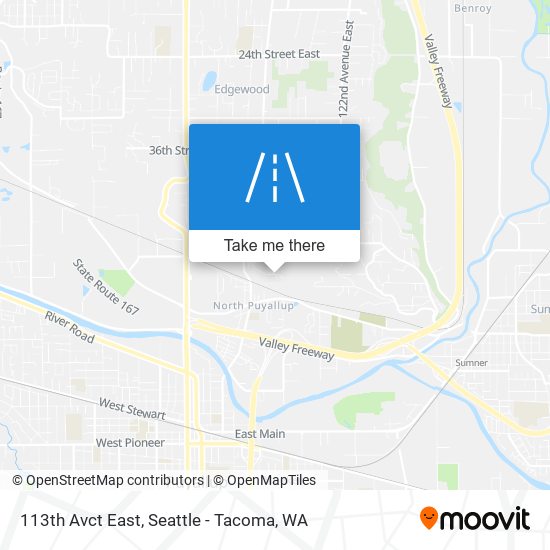 113th Avct East map