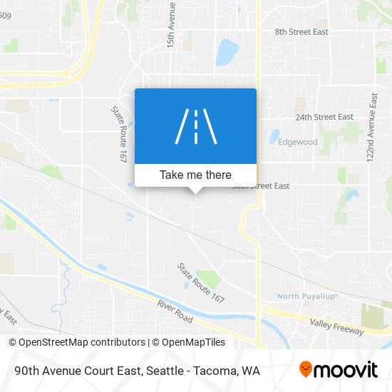 90th Avenue Court East map