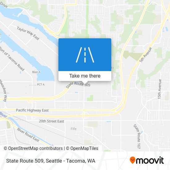 State Route 509 map