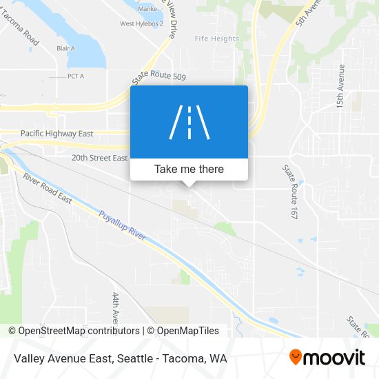 Valley Avenue East map