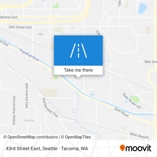 43rd Street East map