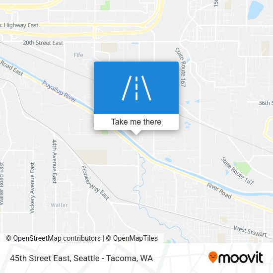 45th Street East map