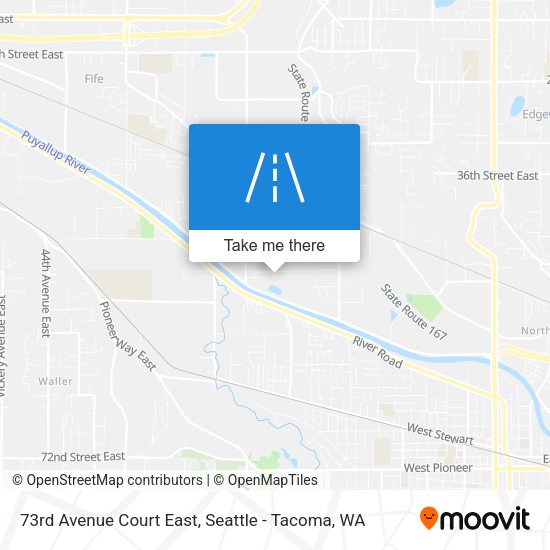 73rd Avenue Court East map