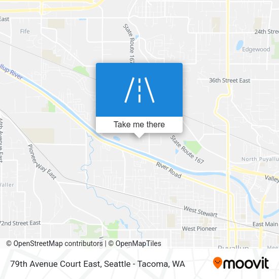 79th Avenue Court East map