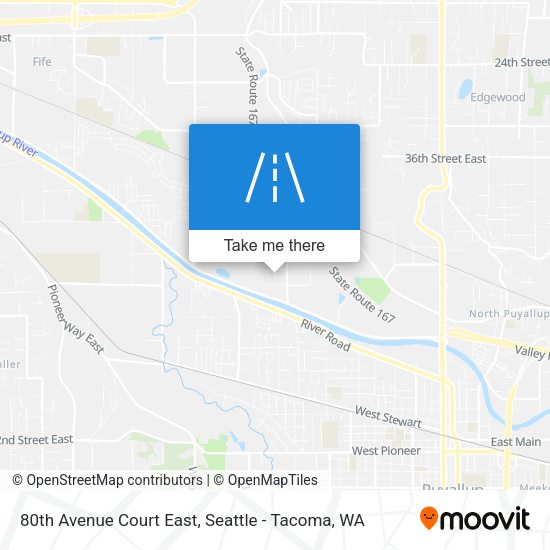 Mapa de 80th Avenue Court East