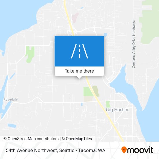 54th Avenue Northwest map