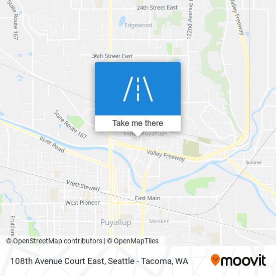 108th Avenue Court East map