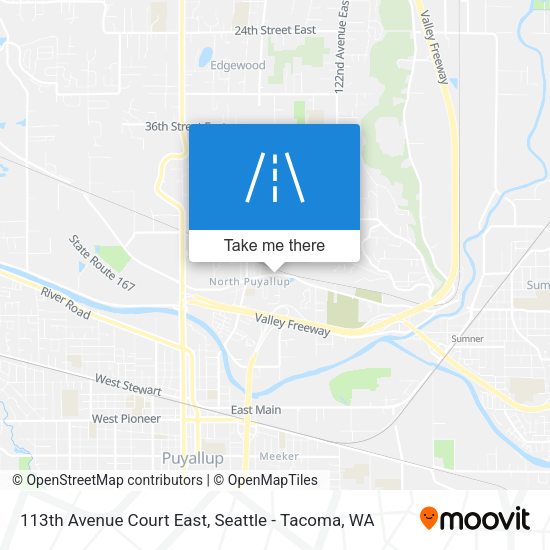 Mapa de 113th Avenue Court East