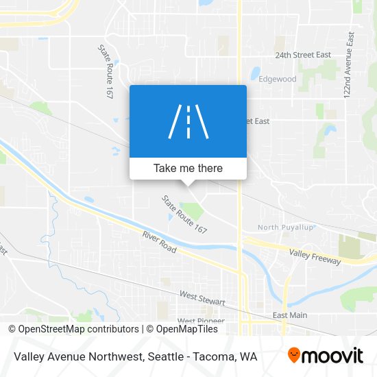 Valley Avenue Northwest map