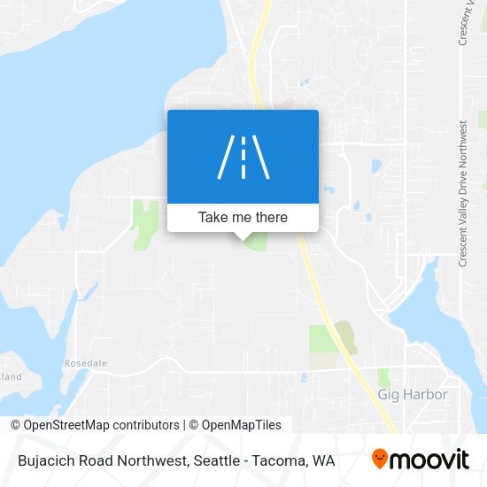 Bujacich Road Northwest map